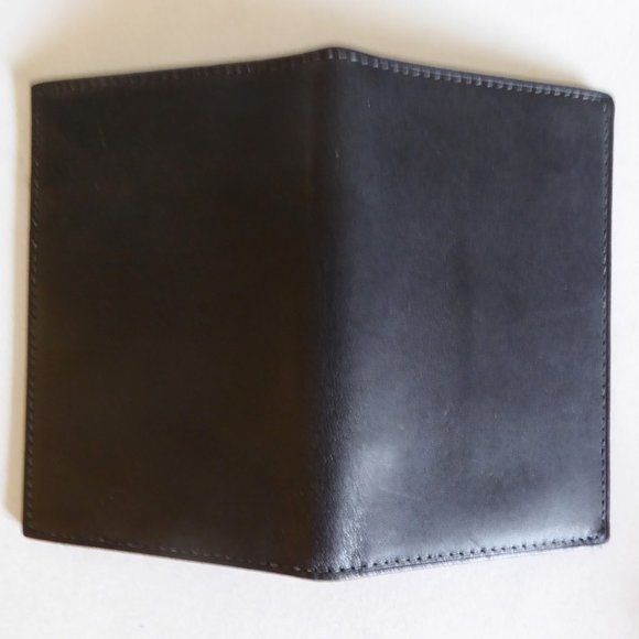 HUGO BOSCO CO. SADDLER BRAND MENS BLACK LEATHER WALLET BILLFOLD (NEW WITH TAGS) - Picture 3 of 7